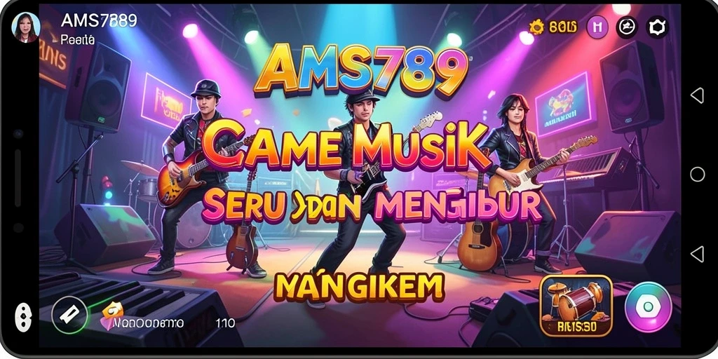 Screenshot gameplay <strong>AMS789</strong> menunjukkan momen pemain beraksi dengan musik yang energik.