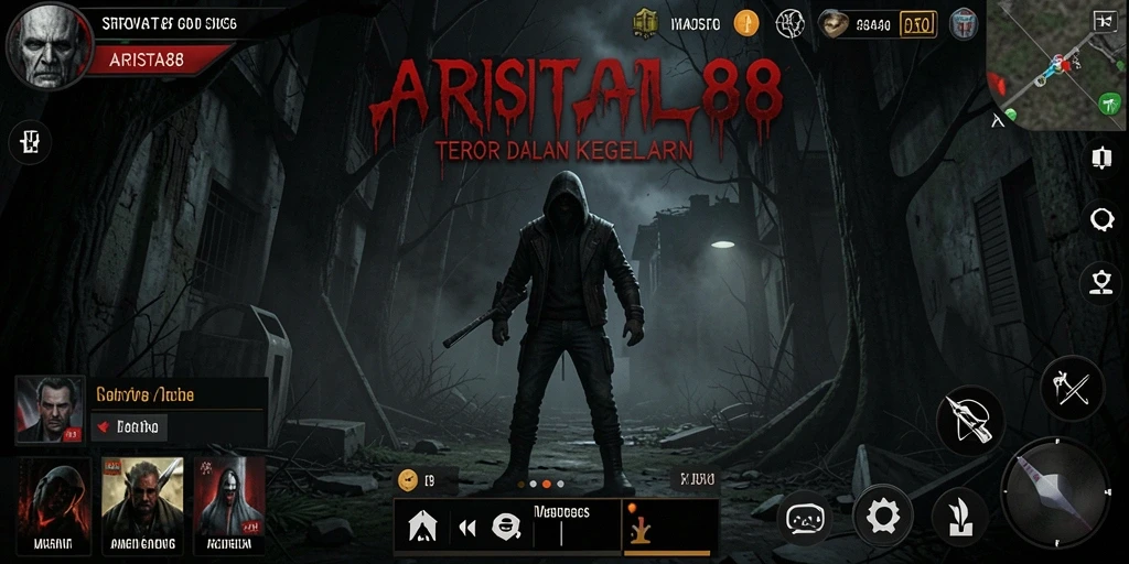 Tangkapan layar gameplay ARISTA88 menampilkan suasana mencekam dan menegangkan.