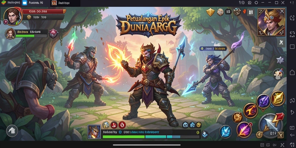 Tangkapan layar ID098 menampilkan momen pertarungan epik dalam dunia ARPG.