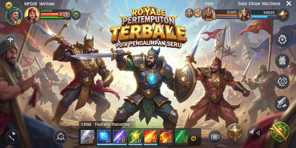 Screenshot MPO08 menampilkan aksi pertempuran seru dalam permainan Battle Royale.