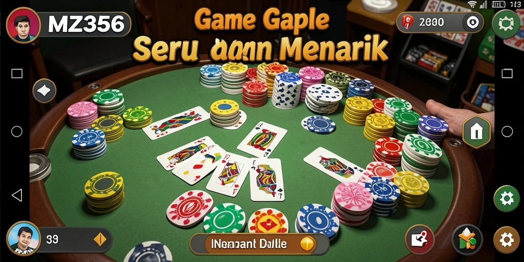 Screenshot menunjukkan gameplay seru dalam permainan Gaple.