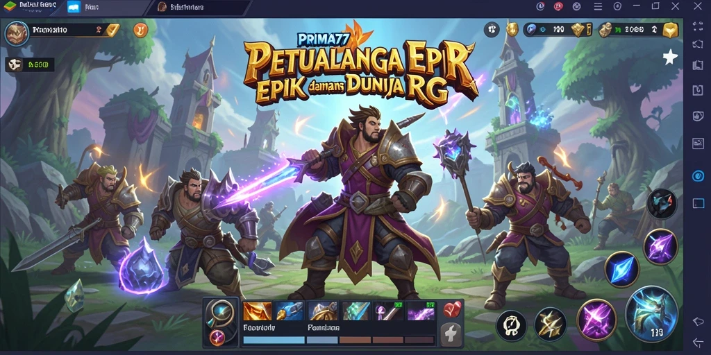 Screenshot utama PRIMA77 menampilkan gameplay RPG yang seru dan mendebarkan.
