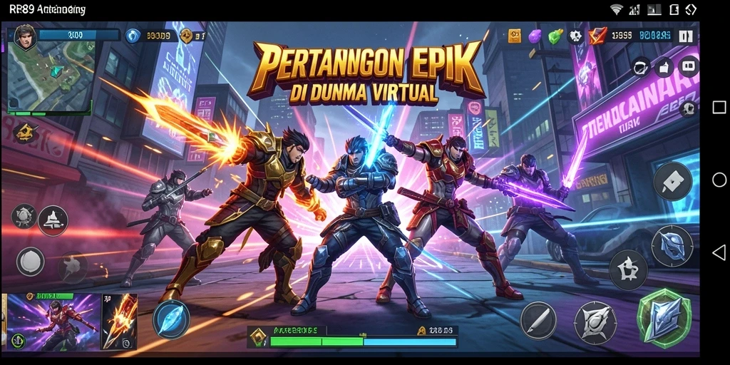 Gameplay menarik dalam RR89 dengan karakter bertarung yang dinamis.