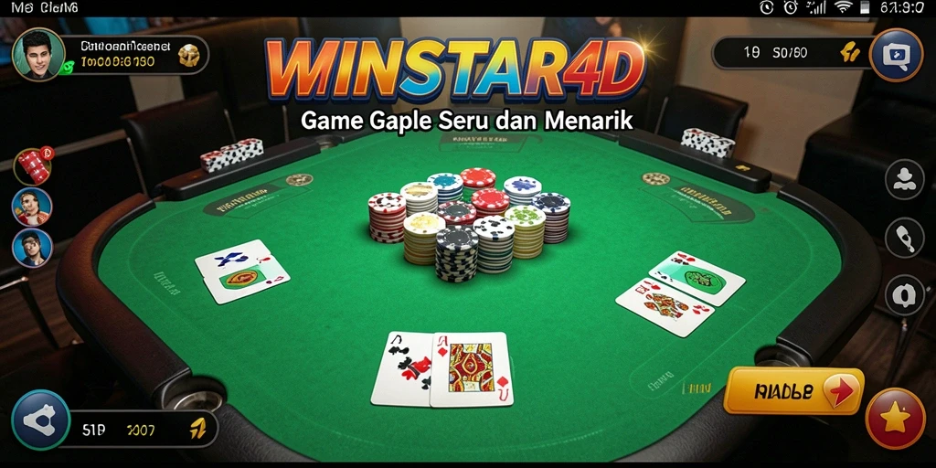 Gameplay seru Gaple di WINSTAR4D dengan teman-teman.